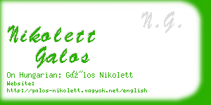 nikolett galos business card